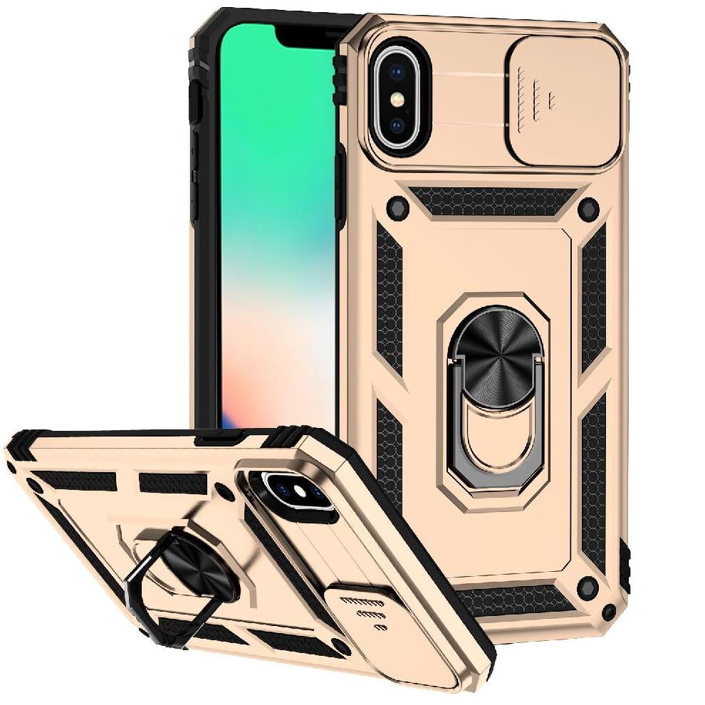 Estuche Gangxun Para Iphone Xs Max, Soporte Giratorio 360°, Estilo Mecánico Y Magnético