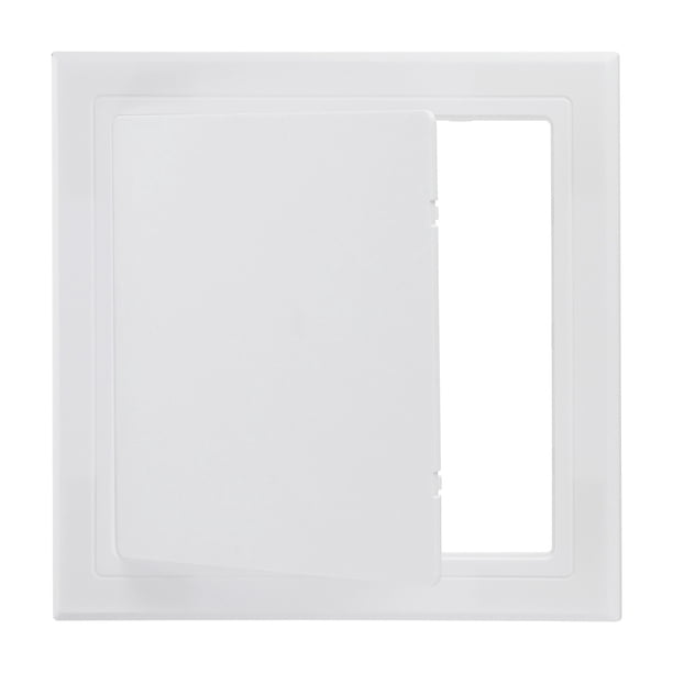 Uxcell Panel de Acceso Autoadhesivo de 5x5 pulgadas Puertas de Acceso de Plomería ABS Cubierta de Agujero de Pared Blanca