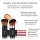 thumbnail image 5 of Set de brochas de maquillaje Easyhut Retractable Kabuki, 2 unidades, oro rosa, 5 of 8