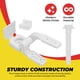 thumbnail image 3 of Repuesto de bisagra para asiento de inodoro Qualihome de plástico blanco, 3 of 9