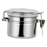 Magideal - Bote De Café, Tarro De Almacenamiento De Cereales De Cocina, Aparatos De Acero Inoxidable, Tanque De Almacenamiento Hermético, Bote De Azúcar Para Té, 500Ml