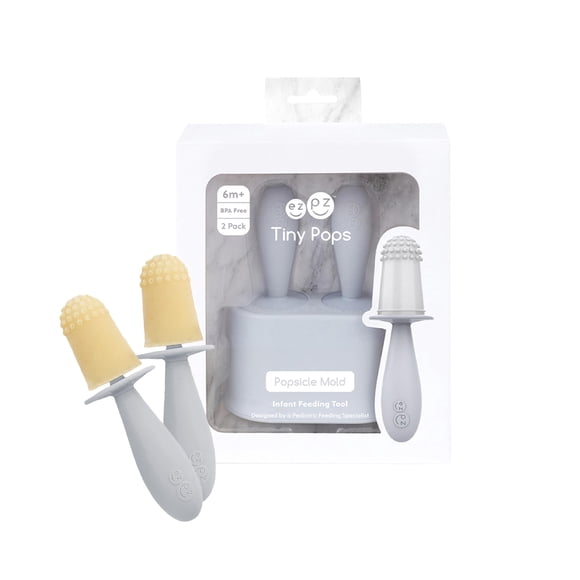 Juego de moldes para helados ezpz Tiny Pops de peltre para bebés de más de 4 meses