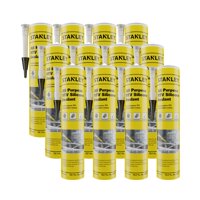 Sellador De Silicona Stanley Multiusos Rtv, 300 Ml, Gris, Paquete De 12