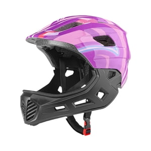 Ioensy - Casco De Bicicleta Para Niños, Equipo De Protección Portátil Para Ciclismo De Montaña Y Patinaje, Morado
