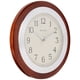 thumbnail image 2 of Reloj de pared Bulova Reedham C4228, 14 cm de diámetro, madera de nogal, 2 of 3