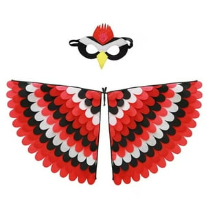 Red Sale - Disfraz Infantil Cosplay Pajaro Carpintero Loco Rojo Y Negro
