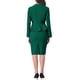 thumbnail image 3 of INSPIRE CHIC Traje de Mujer Conjunto de Traje de Maestra para Regreso a Clases Conjuntos de Negocios Blazer Peplum sin Cuello Traje Formal de Falda Lápiz Conjunto de 2 Piezas XL Verde Oscuro, 3 of 6