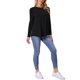 thumbnail image 2 of INSPIRE CHIC Camiseta de Manga Larga con Cuello Redondo para Mujer, Cómoda y Elegante, Uso Diario Casual, Talla S, Color Negro, 2 of 6