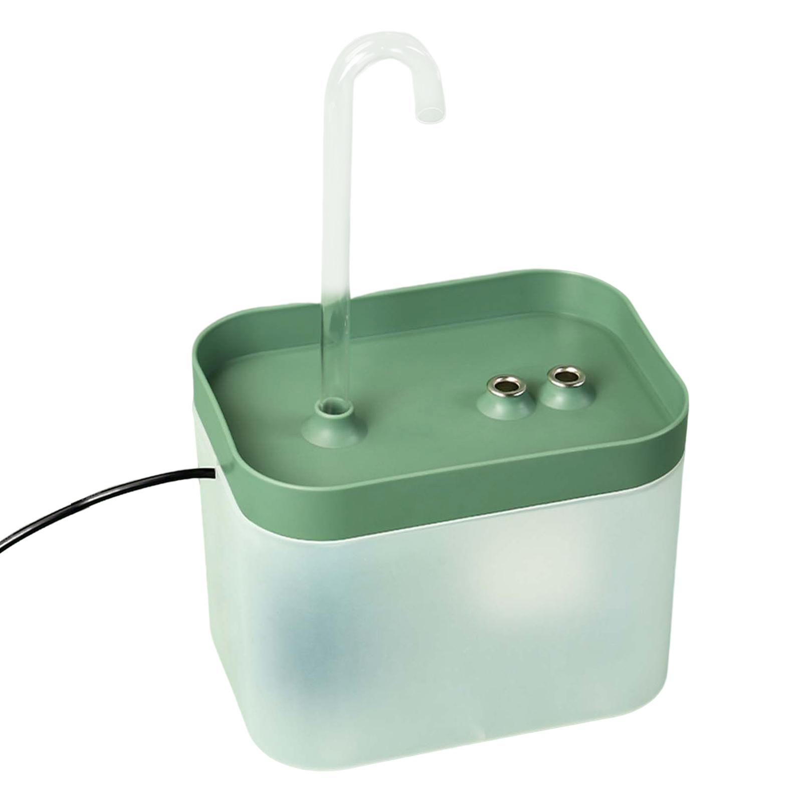 Magideal - Fuente De Agua Para Gatos, Cuenco Para Beber Para Perros, 50,7 Con Esponja De Filtro, Dispensador Automático, Fuente De Animales Para Cachorros Y G , Verde