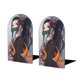 thumbnail image 1 of Demon Slayer: Nezuko Sujetalibros decorativos temáticos, tope para estantería con base antideslizante, uso dual para hogar y oficina - 2 piezas, 1 of 6