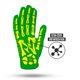 thumbnail image 2 of Guantes de Fútbol Americano NXT NXTRND Juvenil Talla Media Verde Esqueleto, 2 of 4
