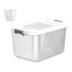 thumbnail image 2 of Contenedor De Almacenamiento De Arroz En Grano, Contenedor Hermético De Almacenamiento De Arroz Para Harina De Cereales, Nueces, 17,5 Kg, Blanco, 2 of 3