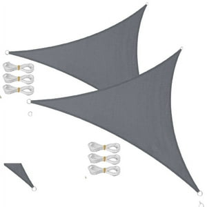 Britbox - Pack X2 Toldos Quitasol P-Uv Triangular 5X5X5 Mt Malla Gris