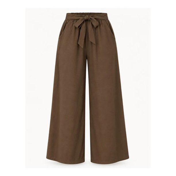Pantalón Palazzo Mujer Cintura Elasticada Con Lazo