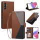 thumbnail image 2 of Funda Cartera Tricolor para Samsung Galaxy A54 5G con Ranuras, Marrón, 2 of 6