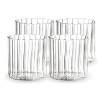 Santú Home & Deco - Set 4 Vasos Vidrio Vertical Chic 350Ml