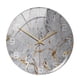 thumbnail image 5 of Reloj De Pared De Estilo Nórdico Textura De Mármol Redondo Funciona Con Pilas Para Oficina Gris, 5 of 5