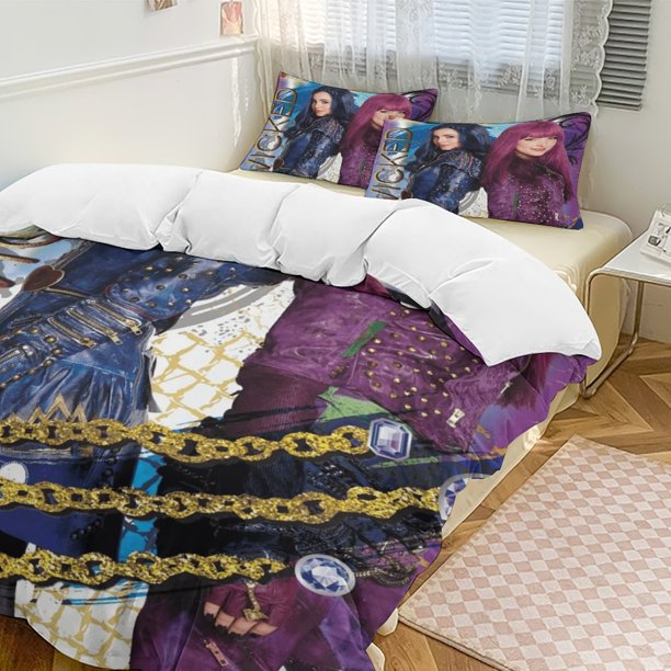 Descendants 3-Piece Bedding Set Soft Warm And Comfortable Soft Bed Set for Bedroom