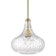 thumbnail image 2 of Lámpara colgante 360 Lighting de vidrio martillado dorado 28 cm, 2 of 7