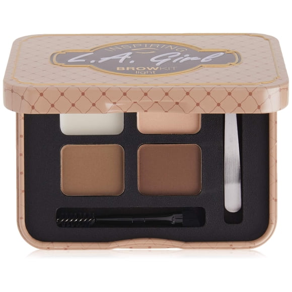 Kit para cejas L.A. Girl Inspiring Light and Bright con pinzas GES341