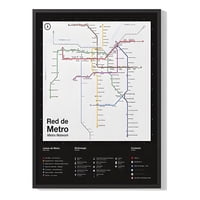 Genérico - Cuadro Póster Metro Santiago 20X30 Cm