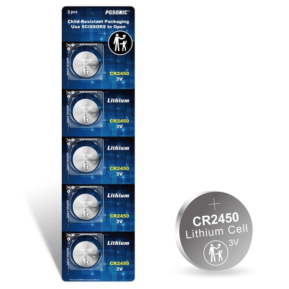 Batería de litio PGSONIC CR2450 3V 5 piezas grado AA