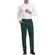 thumbnail image 2 of INSPIRE CHIC Pantalones para Hombre Cuadros Cintura Elástica Estiramiento Frente Plano Pantalones de Vestir 34 Verde, 2 of 7