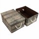 thumbnail image 5 of Juego de cajas de almacenamiento Sorbus con estampado rústico de vetas de madera, paquete de 2, 5 of 8
