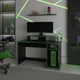 thumbnail image 5 of Escritorio Gamer 90,5x136x60 Cm Fm-048n Negro Y Verde, 5 of 7