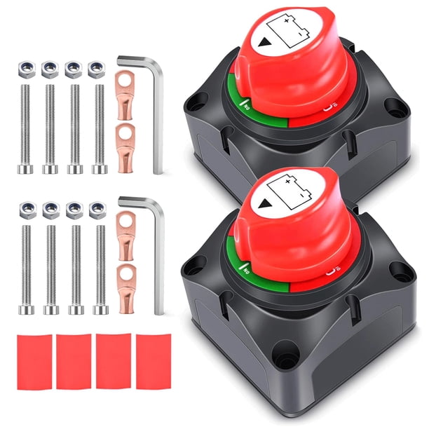 Interruptor de batería Nilight de 12 V, 24 V, 48 V, 275 A, encendido/apagado, resistente