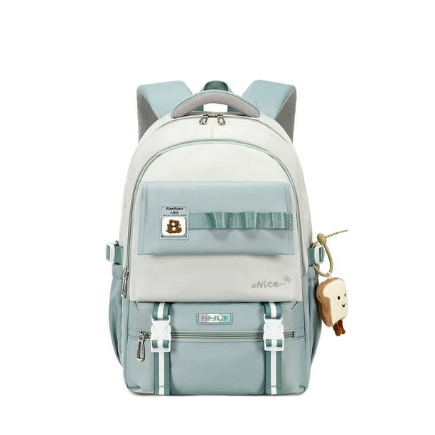 Waterproof Teenage Bookbag Resistant to dirt Nylon Rucksack Fashion Girl Backpack Women School Bag High School Schoolbag Black