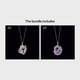 thumbnail image 1 of 1pc Irregular Hollow Agate Quartz Geode Slice Pendant Necklace with Amethyst Inlay and Gold Plated Edge, 1 of 5