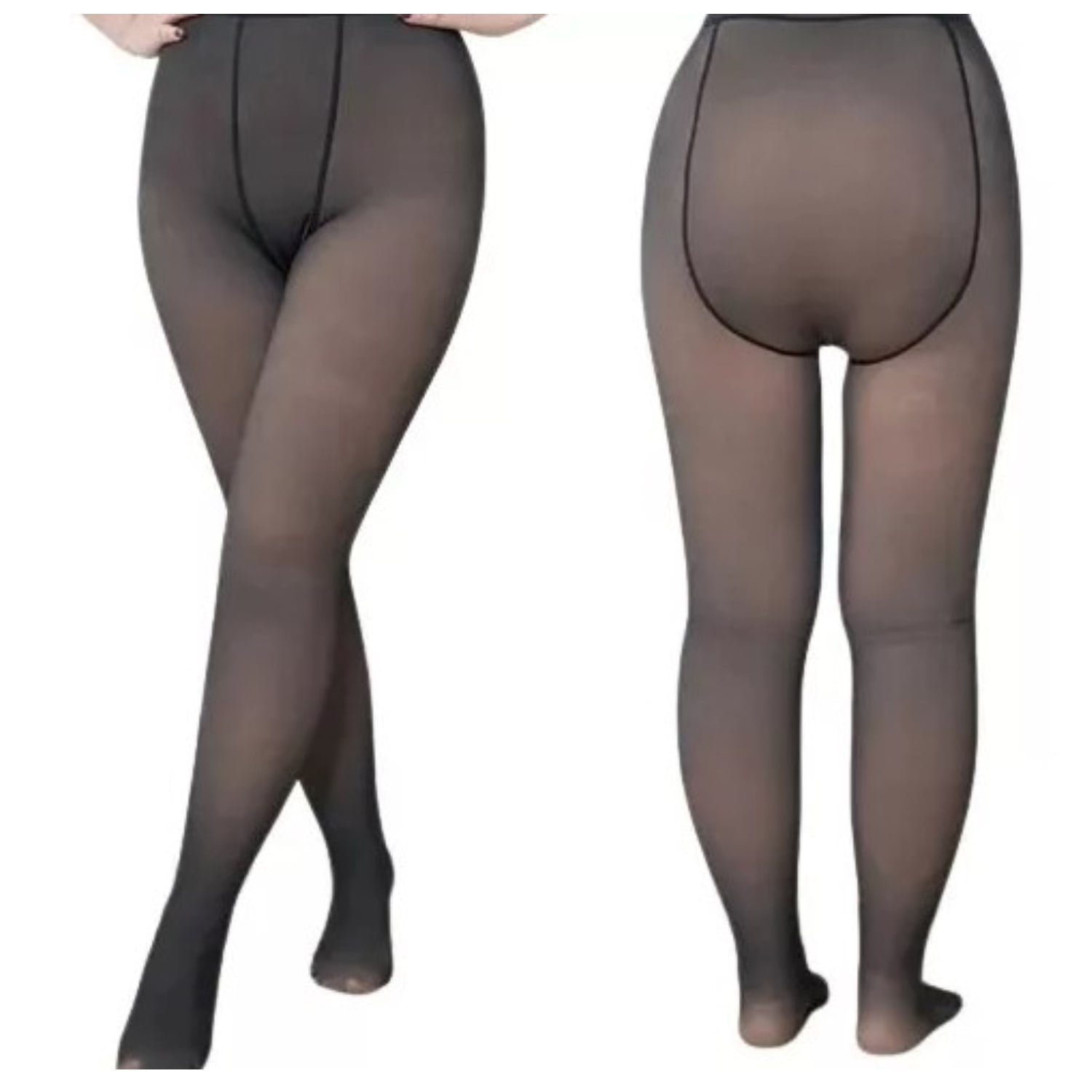 Citohome - Pack 2 Pantys Polar Efecto Piel Invierno Talla Unica (xs,s,m)