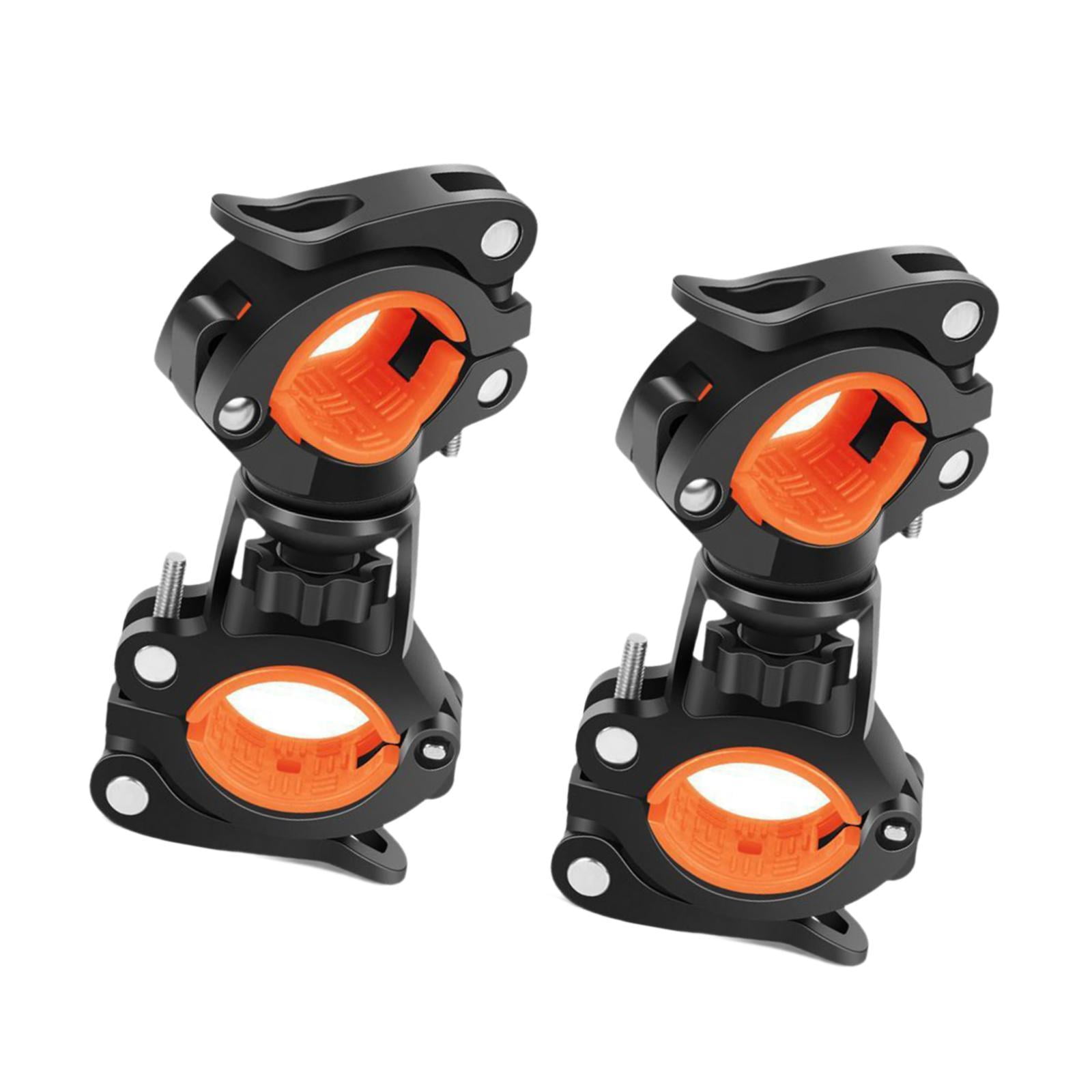Ioensy - 2 Piezas Soportes Para Linterna De Bicicleta Para Entusiastas Deportes Al Aire Libre Montar Nocturno Naranja