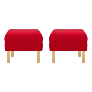 Bodevir - Set Pouf Sky 1C Felpa 05 Rojo