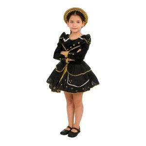 Genérico - Traje Caporal Niña Con Falso Incluye Sombrero Fiestas Patrias