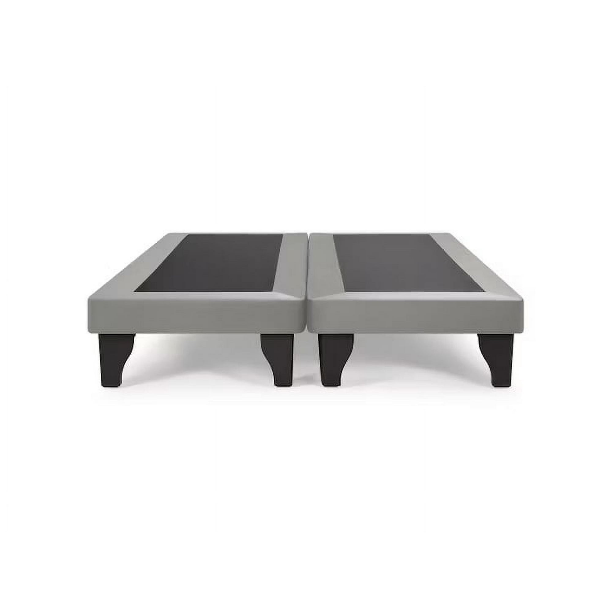 Base De Cama Europea King Felpa Gris