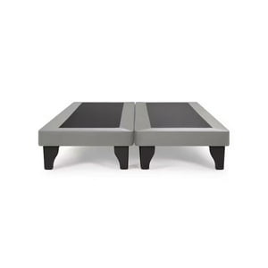 Dec-Hogar - Base De Cama Europea 2 Plazas Felpa Gris