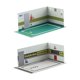 thumbnail image 1 of 2 Piezas 1:32 Estacionamiento Modelo Coche Diecast Garaje Para Diorama O, 1 of 5