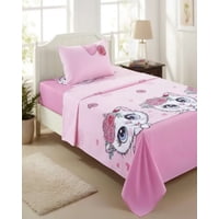 Casa Sol - Juego De Sabanas De Verano Gatita Niña Infantil Plaza Y Media