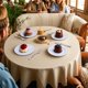 thumbnail image 5 of Juego de platos de postre WELLIFE de plástico plateado, 240 piezas con tenedores, 5 of 9