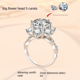 thumbnail image 4 of Anillos de Flor de Moissanita Color D de 5 Uds VVS1 Anillos de Compromiso y Boda de Plata Esterlina 925 Anillos de Diamante de Moissanita Corte Redondo para Mujer Novia Madre con Certificado, 4 of 8