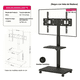 thumbnail image 2 of Soporte Tv Rack Movil Con Ruedas 32 A 75 Base Pedestal Stand Negro, 2 of 3