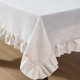 thumbnail image 4 of Laura Ashley Dothan Mantel de Lino y Poliéster, 152 cm × 257 cm, con Volantes, Color Topo, 4 of 5