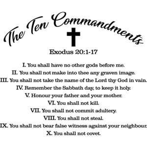 Rienda Libre Graphics - Decomural Ten Commandments Exodus Bible Ws-51275