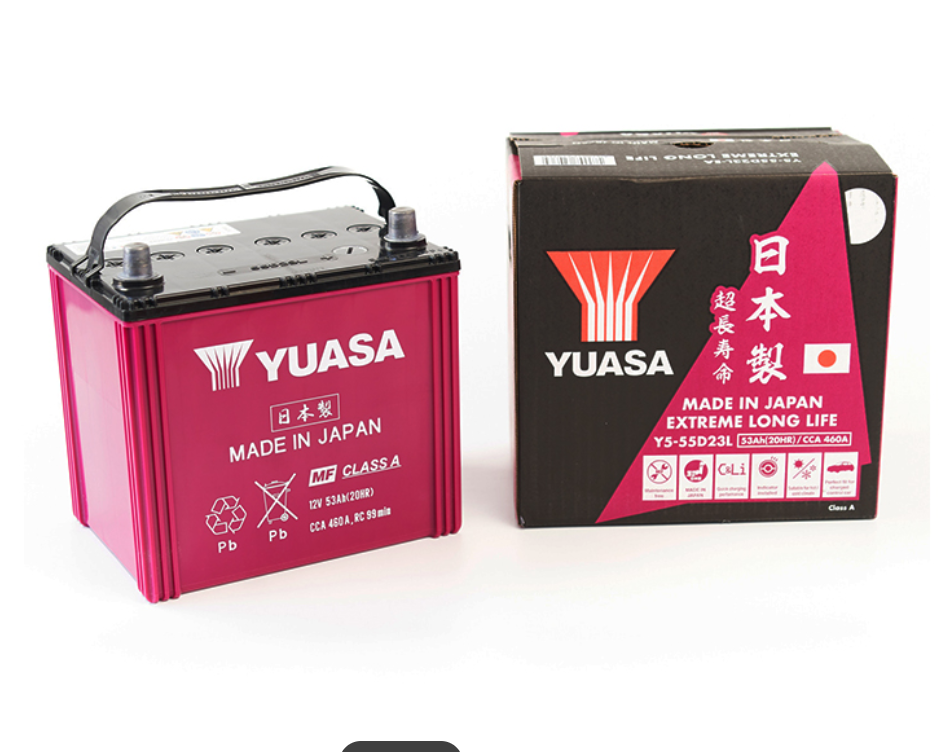 Batería De Auto Yuasa 55D23L - 53Ah Y 460 Cca