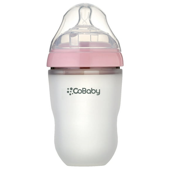 Mamadera Silicona Flexible CoBaby 250 ml rosa