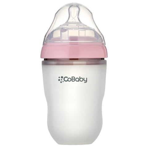 Mamadera Silicona Flexible Cobaby 250 Ml Rosa