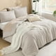 thumbnail image 1 of Juego de edredón Litanika, lino, gris, tamaño queen size, 3 piezas, 1 of 3