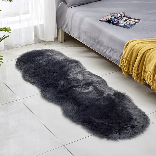 Alfombras de piel sintética, dormitorios, alfombras de felpa, alfombras de piel de oveja suave, cojines de sofá, alfombras de felpa